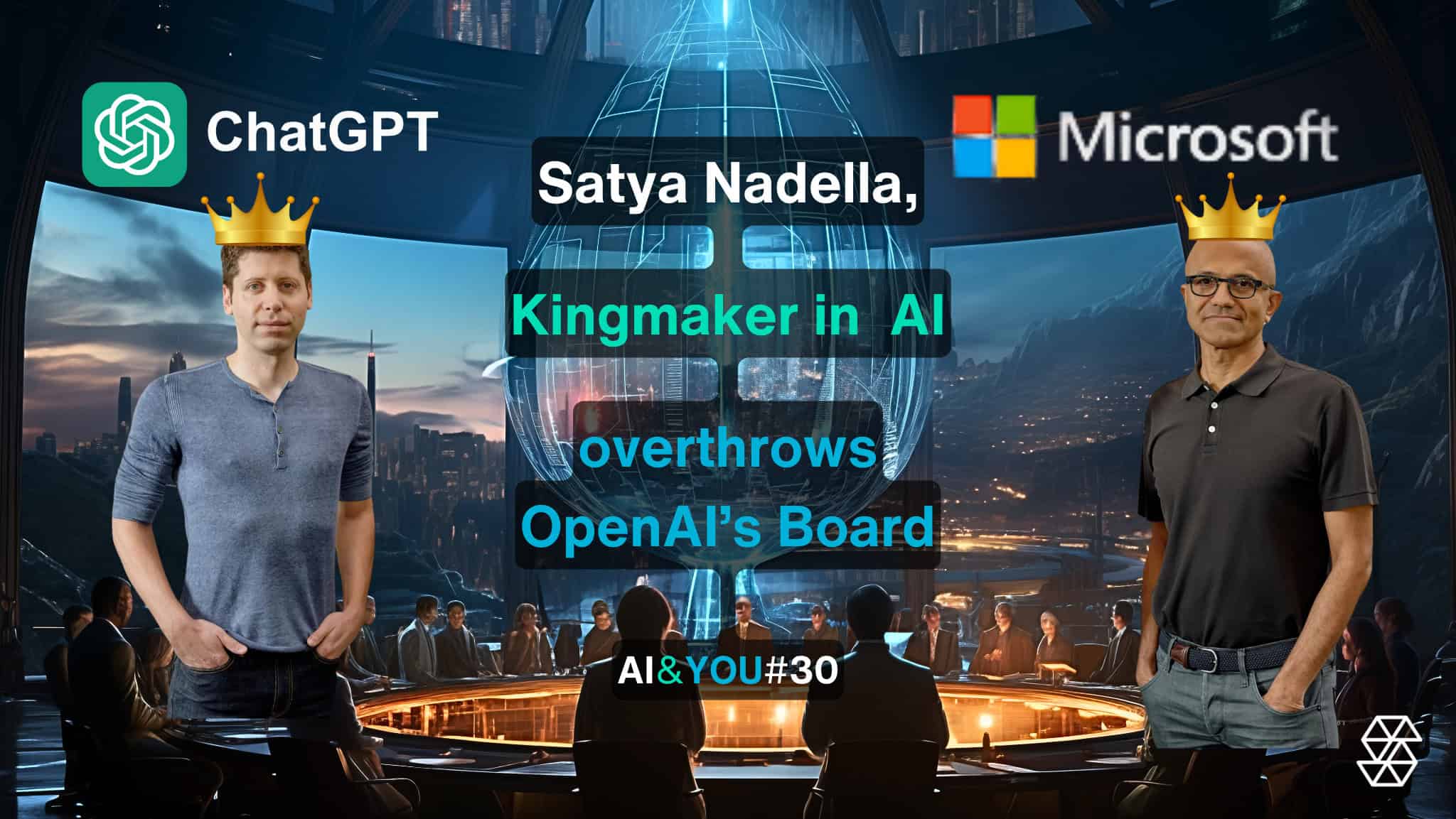 Satya Nadella the Kingmaker ovrethrows OpenAI old Board