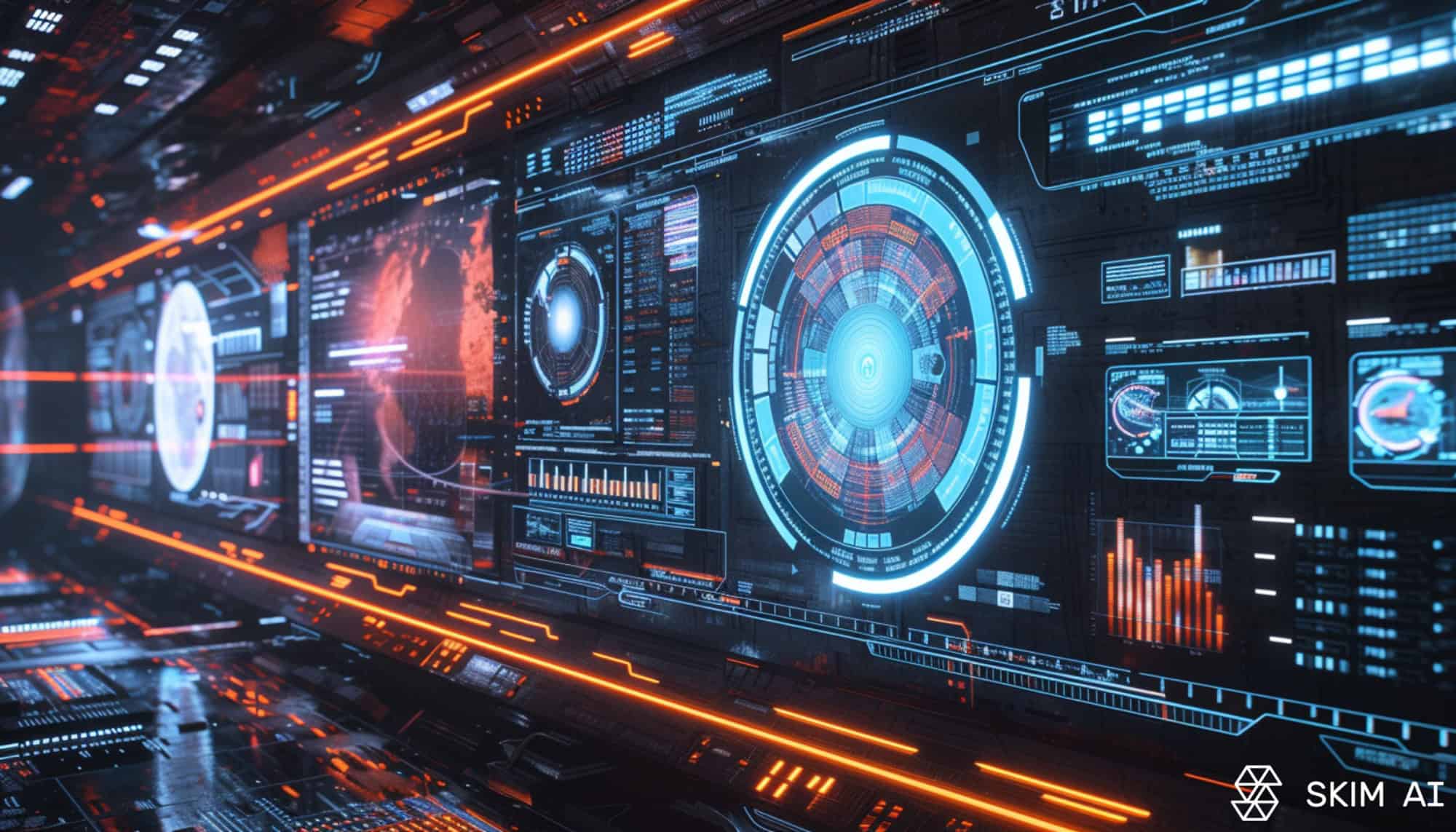 digital dashboard with multiple layers of data visualizations