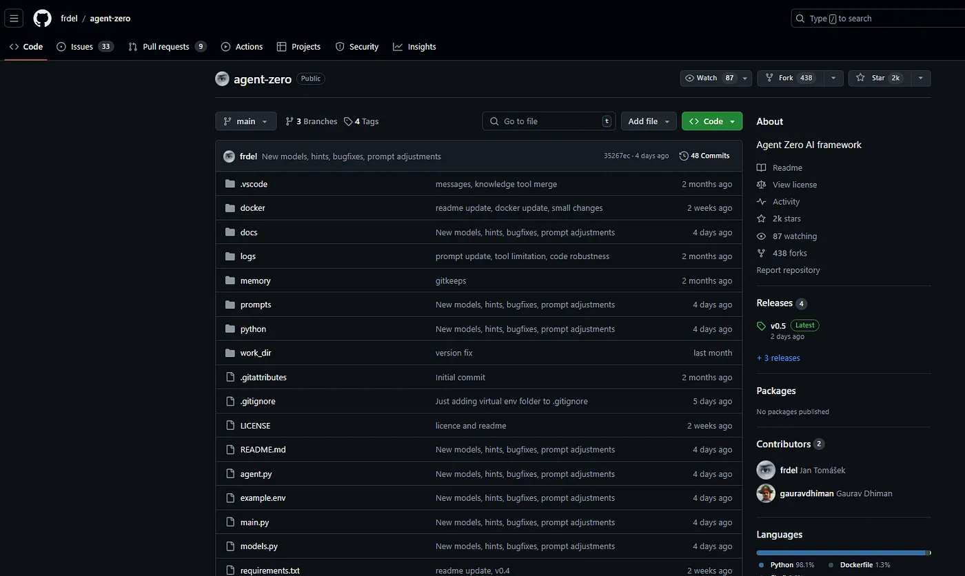 Agent Zero GitHub