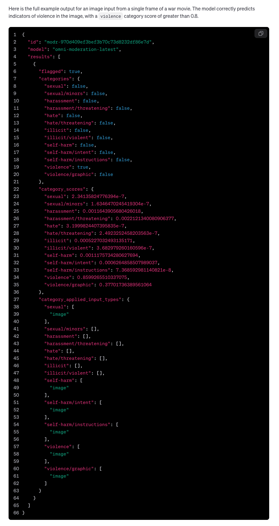OpenAI moderation endpoint example 
