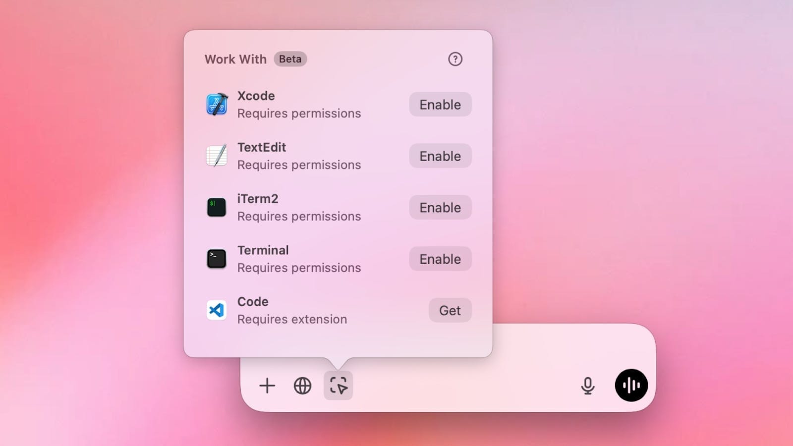 ChatGPT desktop app