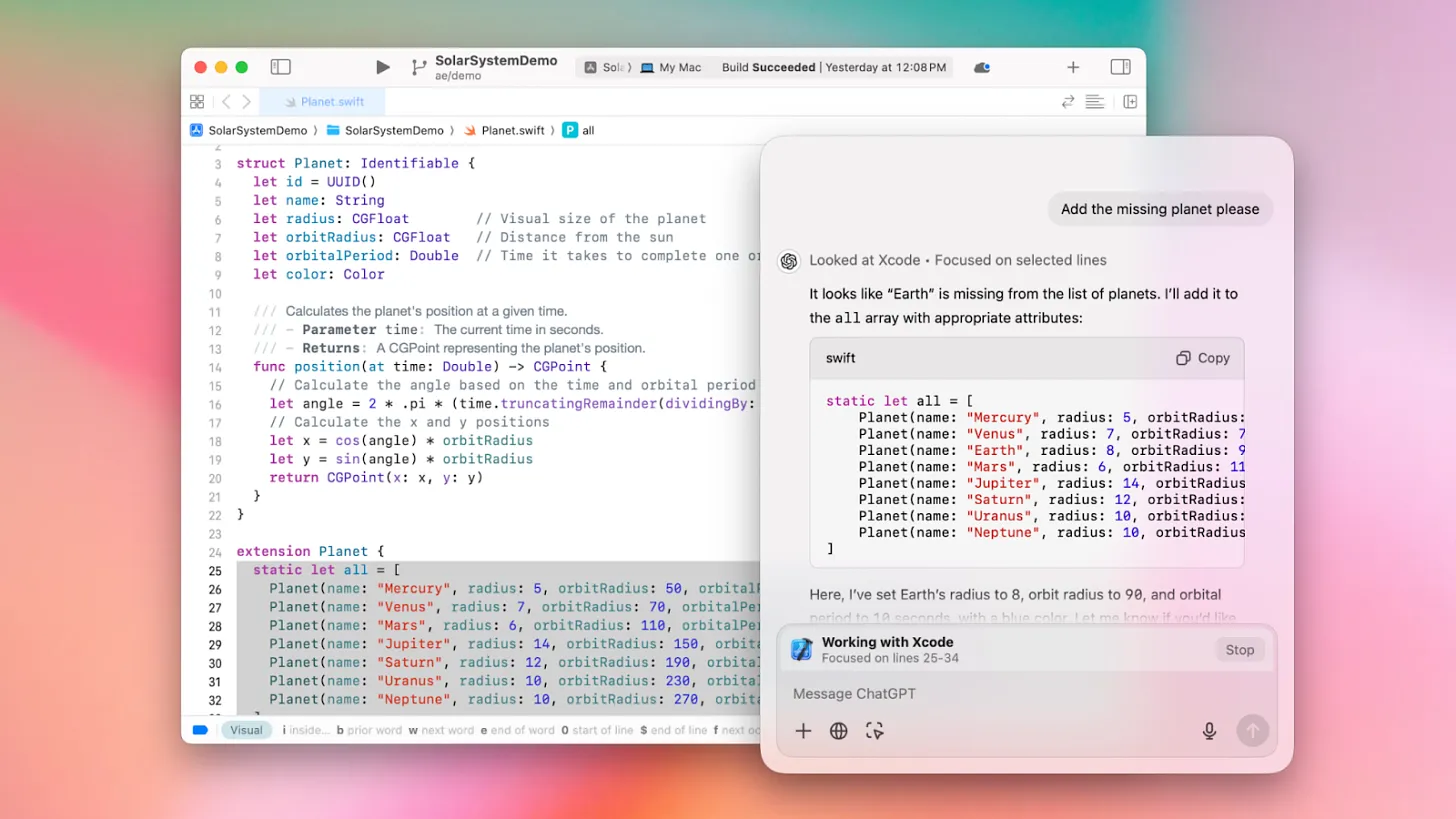 ChatGPT desktop coding