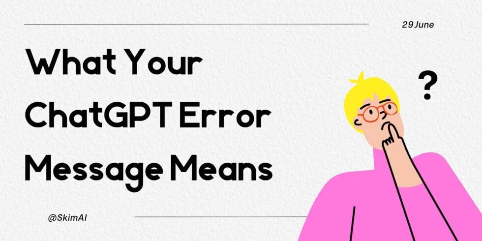 O que significa a mensagem de erro do ChatGPT