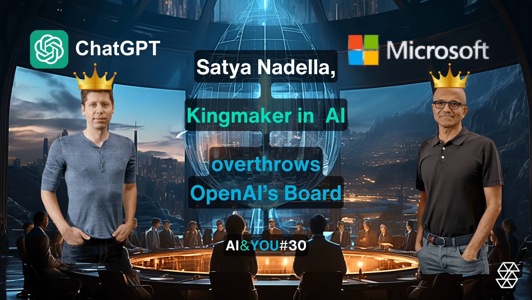 IA&YOU#30: Satya Nadella hace de Kingmaker en el mundo de la IA y derroca a la antigua junta directiva de Open AI