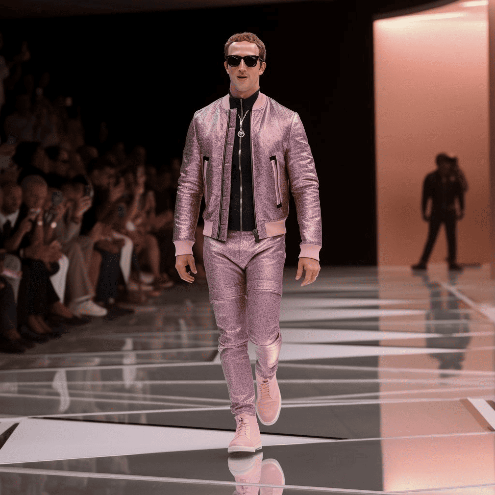 AI Mark Zuckerberg on fashion runway